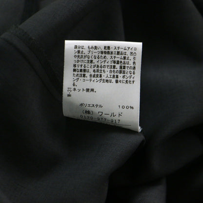 トリクシオン Vネックブラウス / プルオーバー ドロップショルダー 長袖 フロントタック メタルボタン