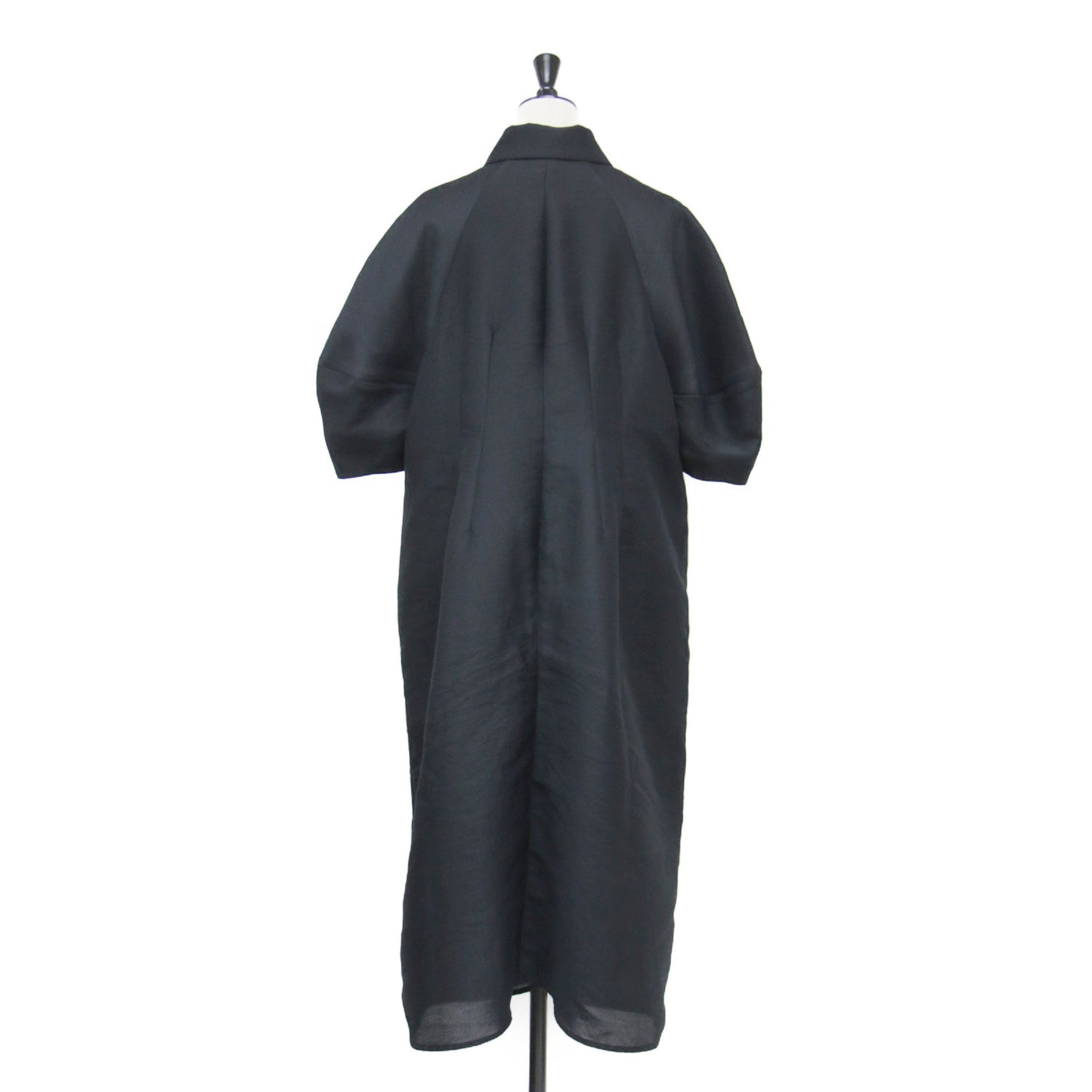 25春夏 フォームスリーブ ワンピース / FORM SLEEVE ONEPIECE ドレス 5分袖 ロング丈 タック フレア フォーマル