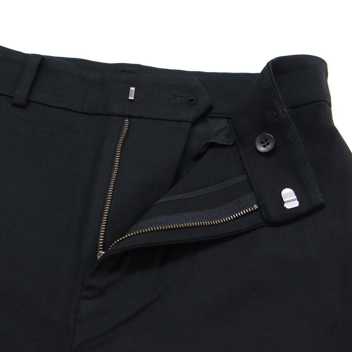 ストレッチ スリット ヘムパンツ / スラックス テーパード コットン