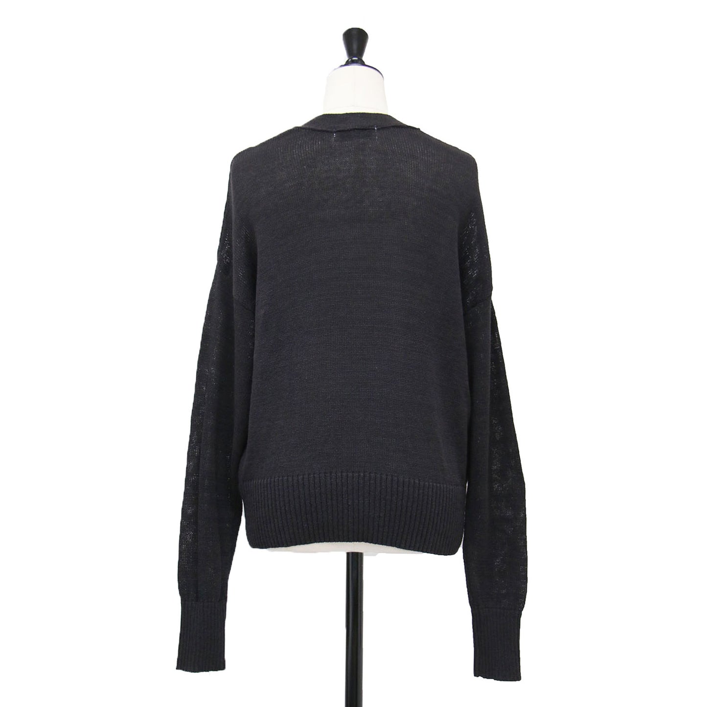 25春夏 テープヤーン カーディガン / ニット 長袖 Vネック ショート丈 リネン コットン