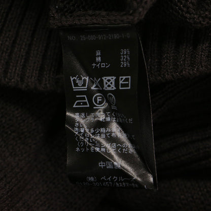 25春夏 テープヤーン カーディガン / ニット 長袖 Vネック ショート丈 リネン コットン