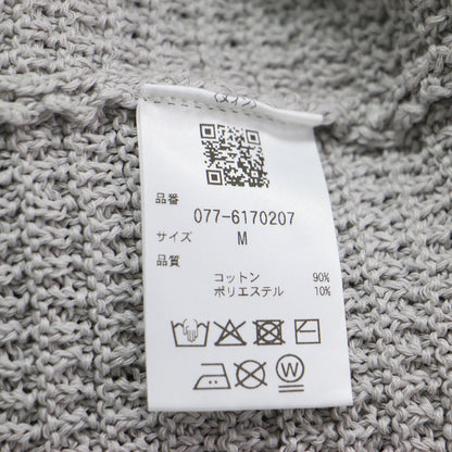 26春夏 ギマコットン 地柄ベスト / ジレ ノースリーブ クルーネック ショート丈