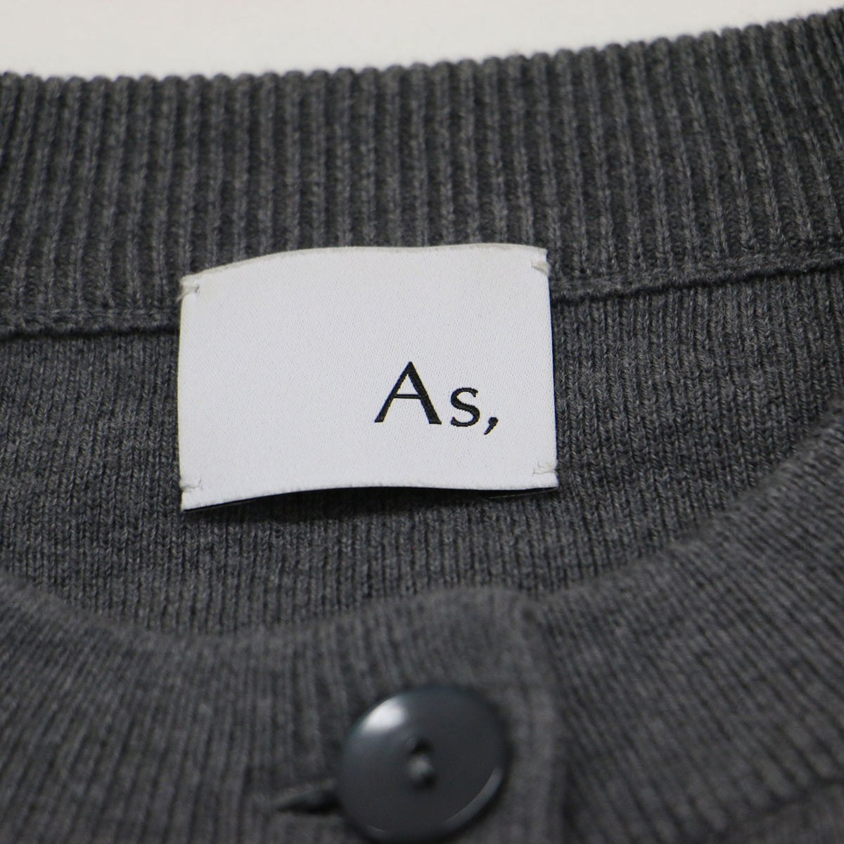 As, モックネック ラグラン ニット カーディガン / Mockneck raglan knit cardigan / 長袖 コンパクト コットン カシミヤ