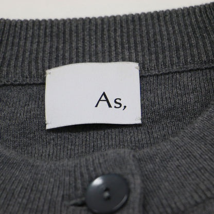 As, モックネック ラグラン ニット カーディガン / Mockneck raglan knit cardigan / 長袖 コンパクト コットン カシミヤ