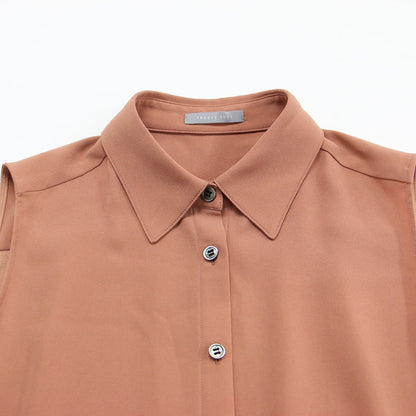 25春夏 Aライン ノースリーブ ブラウス / Flow Zatie Blouse プルオーバーフレア スリーブレス ヨーク タック ストレッチ ウォッシャブル