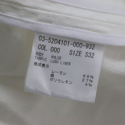 25春夏 フレア ノーカラー ジャケット / Lush Linen Khloe Jacket 羽織り ラウンドネック 九分袖 ドロップショルダー ボリュームスリーブ リネン ストレッチ