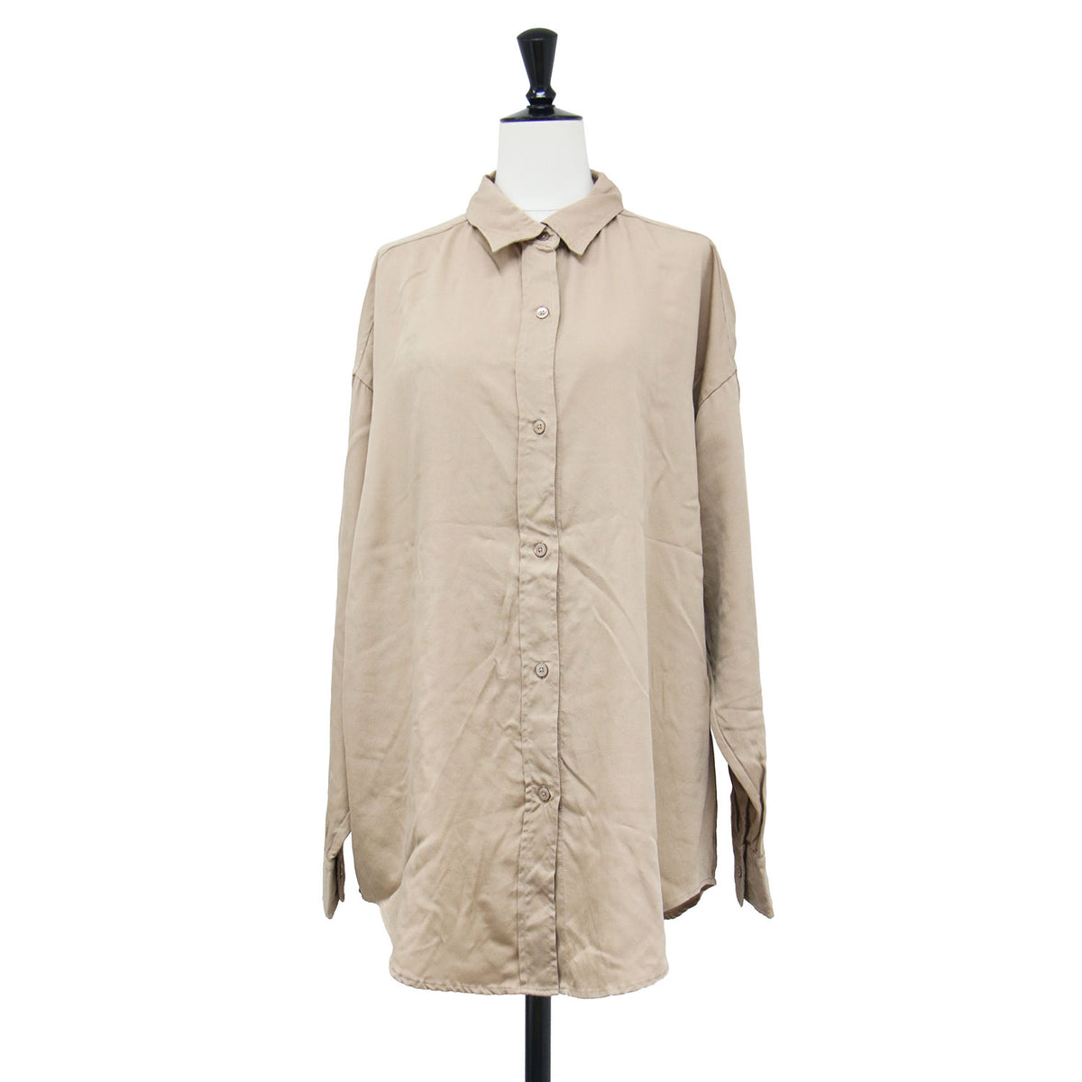 24秋冬 ドレープ シャツ / drape 羽織り 長袖 ドロップショルダー オーバーサイズ バックヨーク タック ウォッシャブル