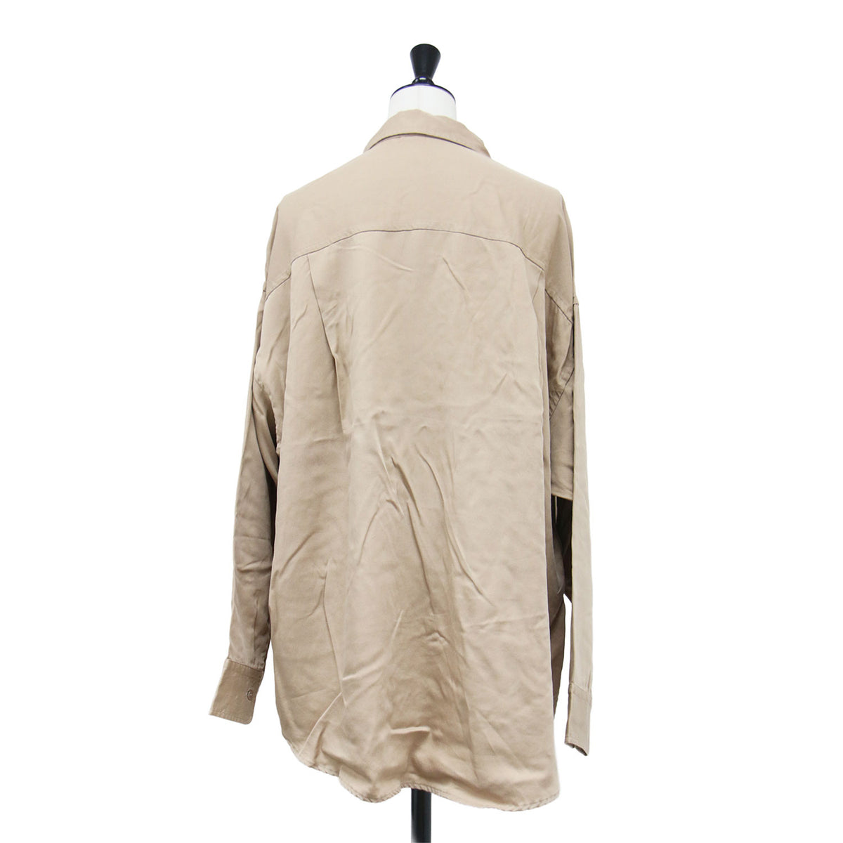 24秋冬 ドレープ シャツ / drape 羽織り 長袖 ドロップショルダー オーバーサイズ バックヨーク タック ウォッシャブル