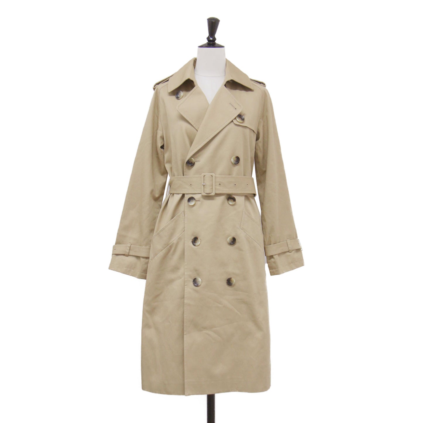 トレンチコート / TRENCHVENDEEJPS ミドル丈 長袖 ベルト付き ダブルブレスト コットン