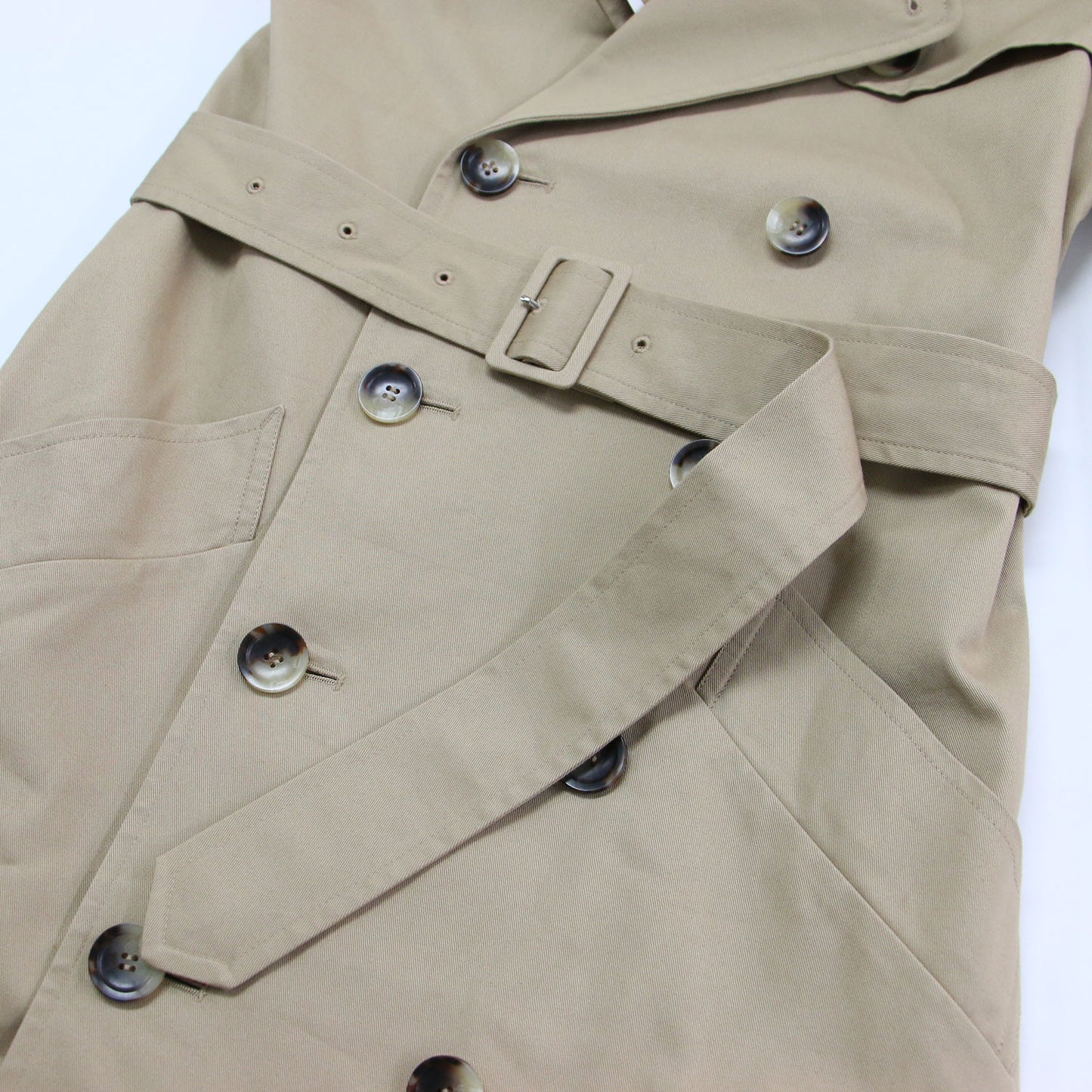 トレンチコート / TRENCHVENDEEJPS ミドル丈 長袖 ベルト付き ダブルブレスト コットン