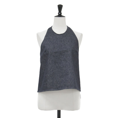 24春夏 RIAM デニム ホルター ブラウス / denim halter blouse ベスト ノースリーブ クルーネック コットン