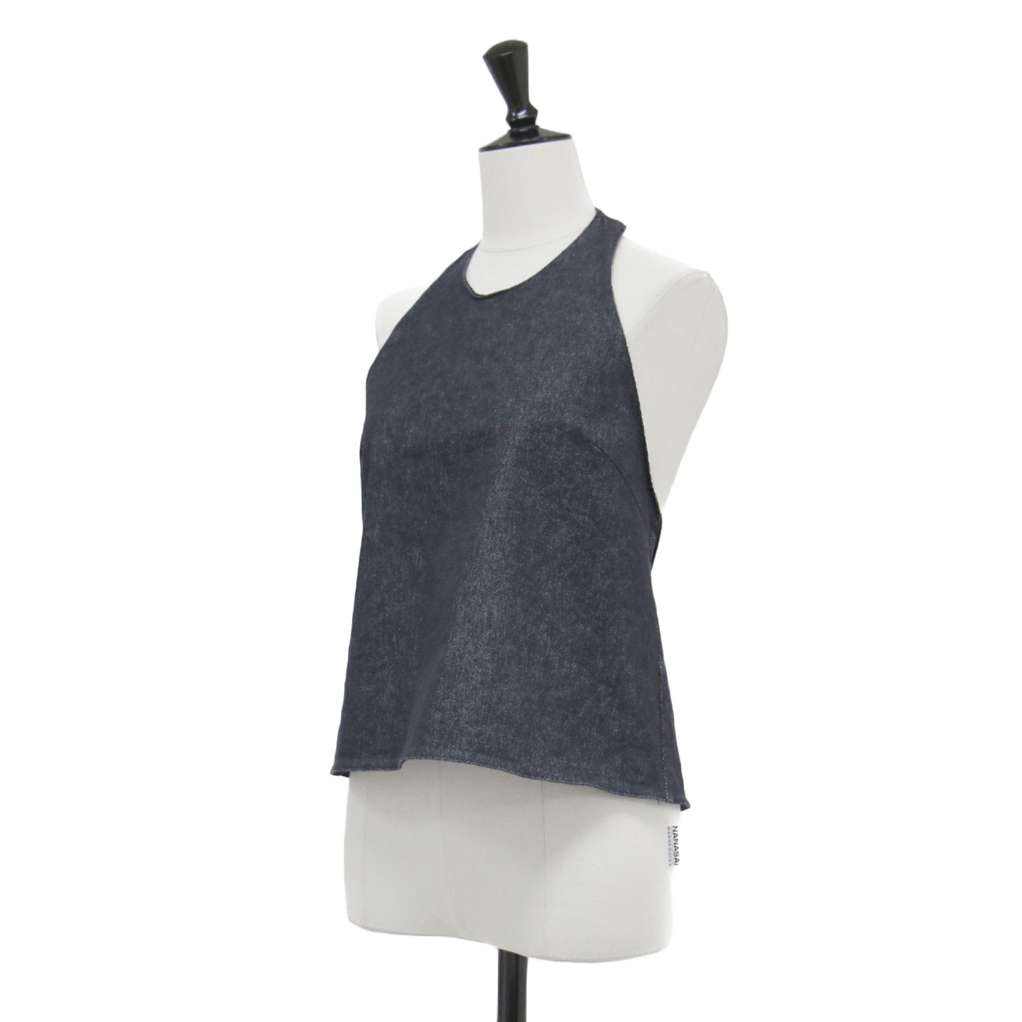 24春夏 RIAM デニム ホルター ブラウス / denim halter blouse ベスト ノースリーブ クルーネック コットン