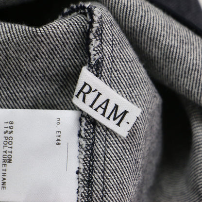 24春夏 RIAM デニム ホルター ブラウス / denim halter blouse ベスト ノースリーブ クルーネック コットン