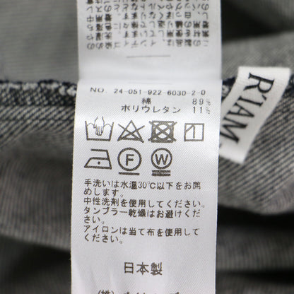 24春夏 RIAM デニム ホルター ブラウス / denim halter blouse ベスト ノースリーブ クルーネック コットン
