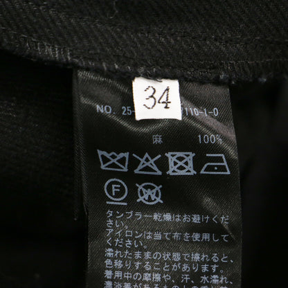 25春夏 Decency パンツ / スラックス ワイド ストレート タック ハイウエスト リネン