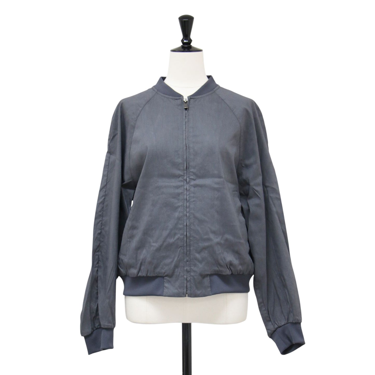 23春夏 リネン混 ジップアップ ブルゾン / Crisp Linen Dipti ジャケット ラグランスリーブ