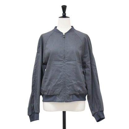 23春夏 リネン混 ジップアップ ブルゾン / Crisp Linen Dipti ジャケット ラグランスリーブ