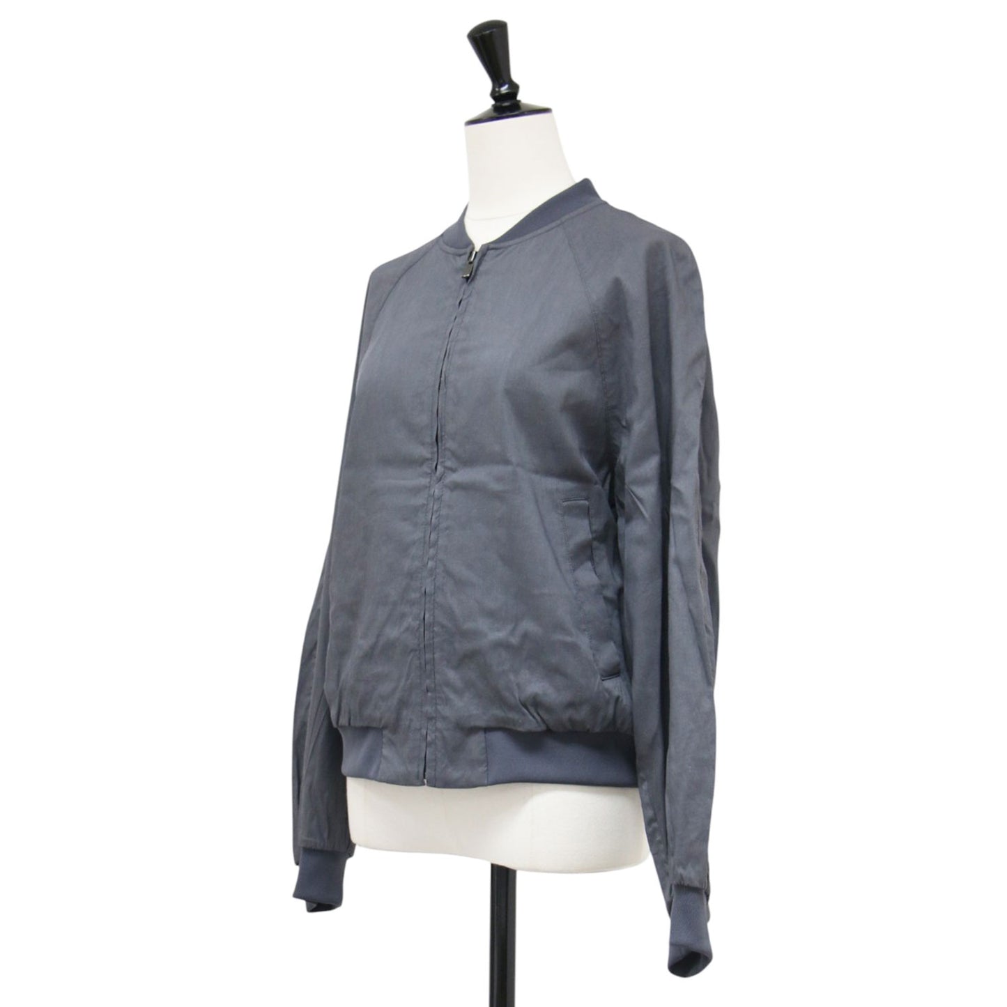 23春夏 リネン混 ジップアップ ブルゾン / Crisp Linen Dipti ジャケット ラグランスリーブ