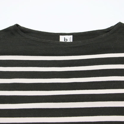 ROOTSTOCK バスク ボーダー Tシャツ / カットソー 長袖 ボートネック オーバーサイズ コットン