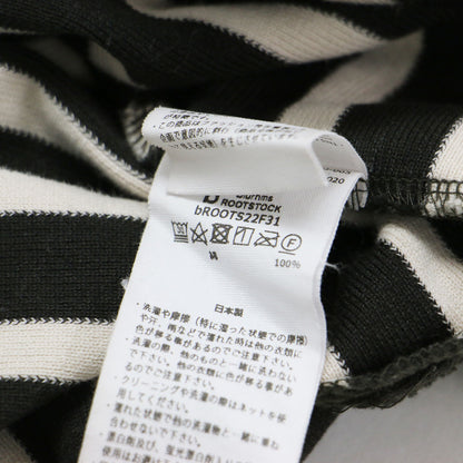 ROOTSTOCK バスク ボーダー Tシャツ / カットソー 長袖 ボートネック オーバーサイズ コットン