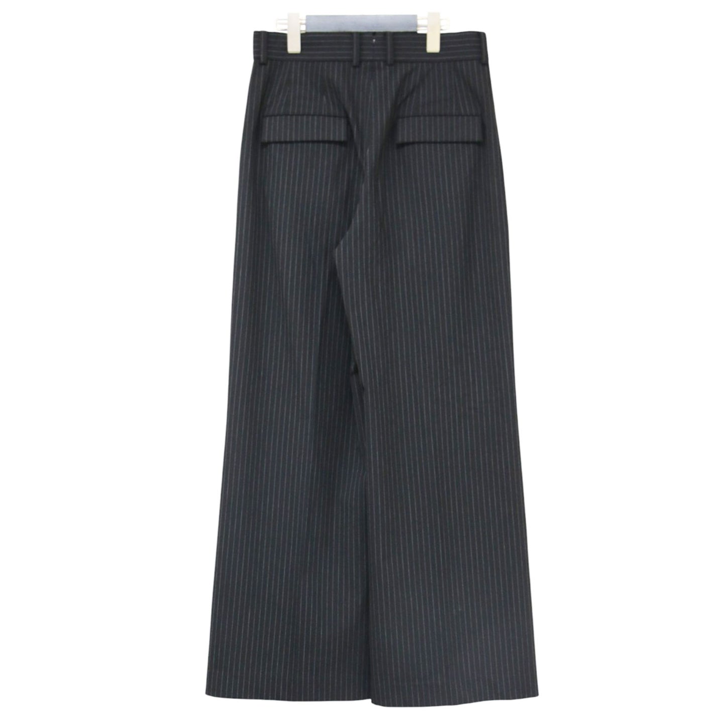 23春夏 ストライプ ハイウエスト ワイド パンツ / Stripe high-waisted wide PT スラックス タック