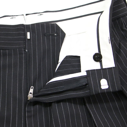 23春夏 ストライプ ハイウエスト ワイド パンツ / Stripe high-waisted wide PT スラックス タック
