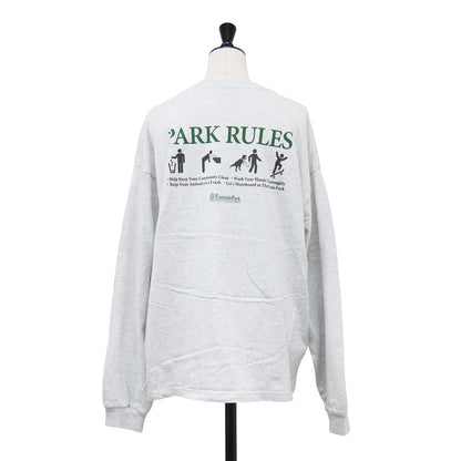 × BEAUTY&YOUTH 別注 23秋冬 プリント ロングスリーブ Tシャツ / カットソー 長袖 クルーネック ロゴ コットン