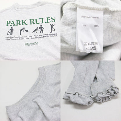 × BEAUTY&YOUTH 別注 23秋冬 プリント ロングスリーブ Tシャツ / カットソー 長袖 クルーネック ロゴ コットン