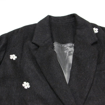 24秋冬 ウール フラワー ジャケット / Wool Flower Jacket Java テーラードジャケット ブレザー シングルブレスト オーバーサイズ 刺繍