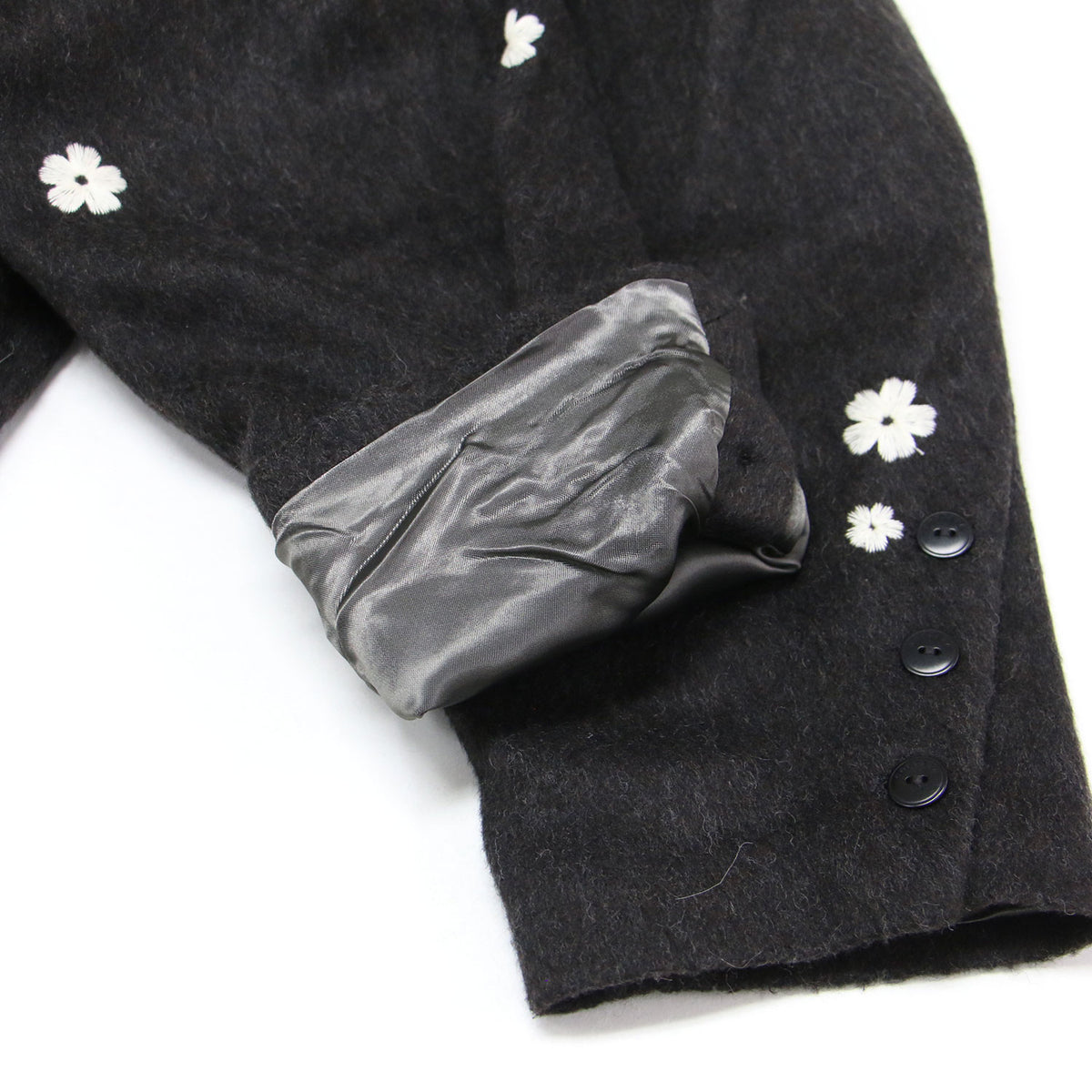 24秋冬 ウール フラワー ジャケット / Wool Flower Jacket Java テーラードジャケット ブレザー シングルブレスト オーバーサイズ 刺繍