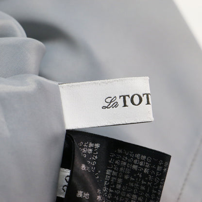 20秋冬 レース ロング タイト スカート / Iライン バックスリット コットン
