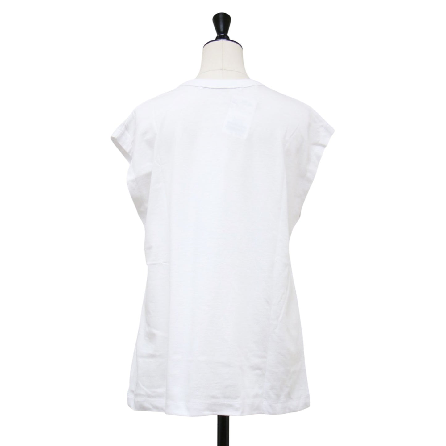 クルーネック ノースリーブ Tシャツ / タンクトップ カットソー コットン