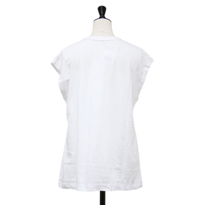 クルーネック ノースリーブ Tシャツ / タンクトップ カットソー コットン