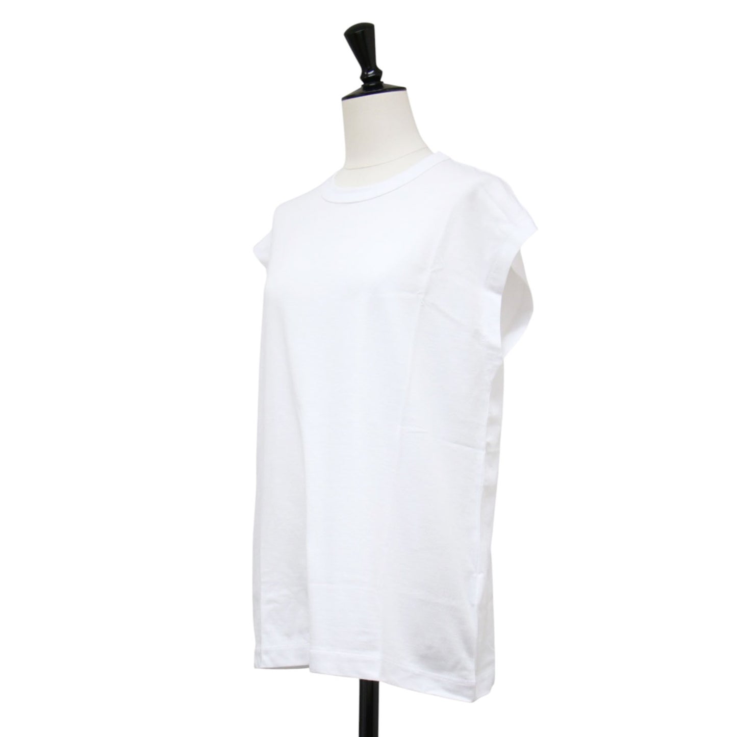 クルーネック ノースリーブ Tシャツ / タンクトップ カットソー コットン