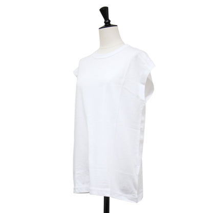 クルーネック ノースリーブ Tシャツ / タンクトップ カットソー コットン