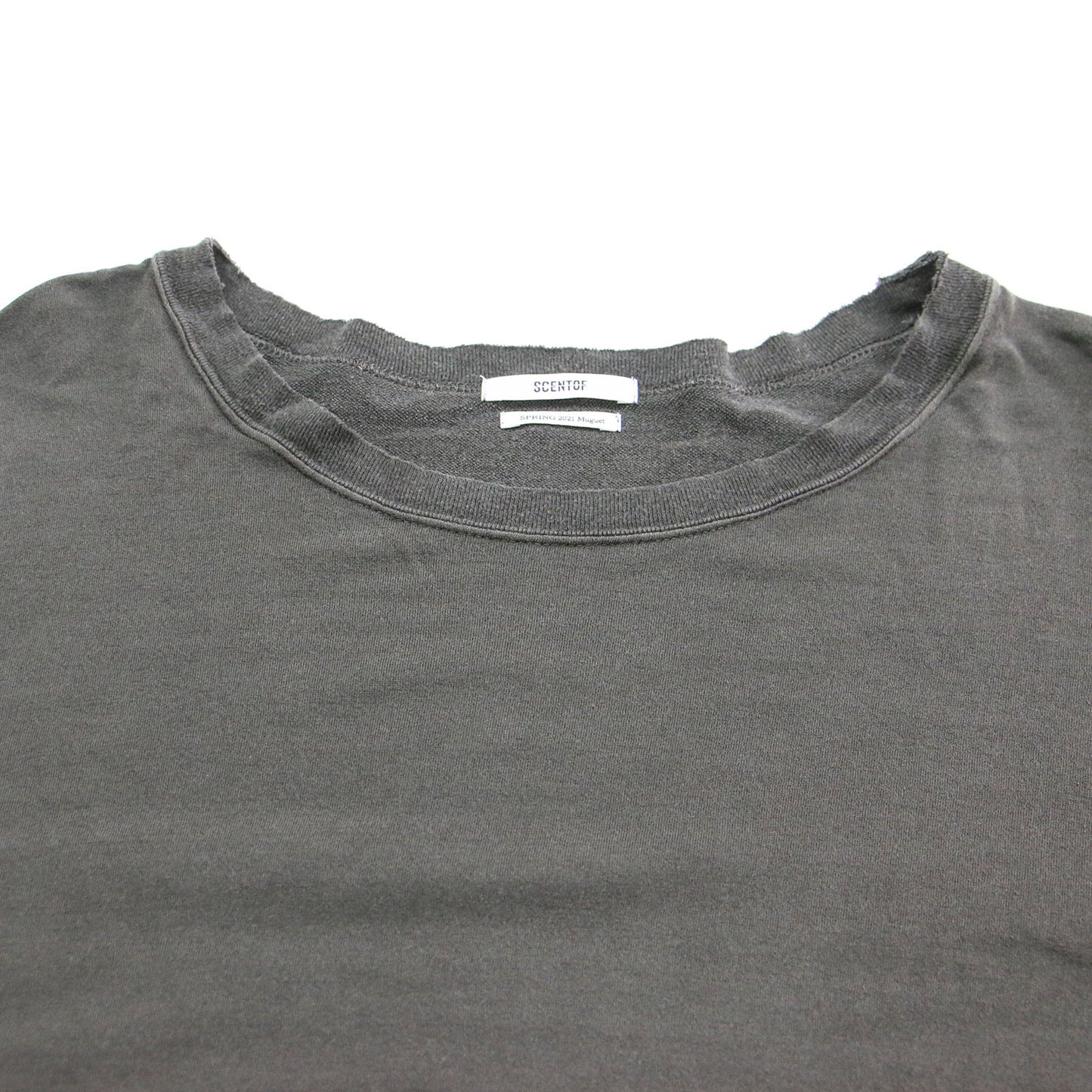 21春夏 SCENTOF クルーネック スウェット Tシャツ / カットソー 長袖 ミニ裏毛 コットン