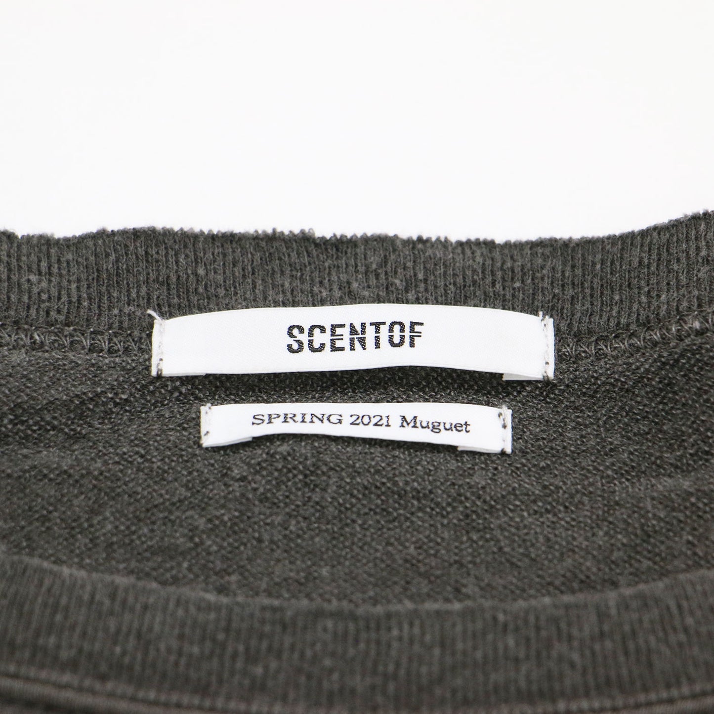 21春夏 SCENTOF クルーネック スウェット Tシャツ / カットソー 長袖 ミニ裏毛 コットン