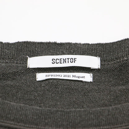 21春夏 SCENTOF クルーネック スウェット Tシャツ / カットソー 長袖 ミニ裏毛 コットン