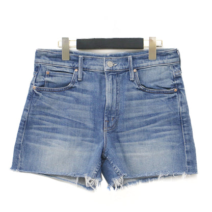 デニム ショートパンツ / ミッドライズ カットオフ コットン