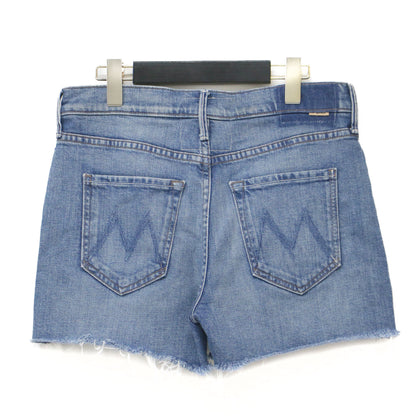 デニム ショートパンツ / ミッドライズ カットオフ コットン