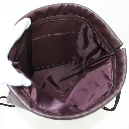 26春夏ヴィーガンレザー エンボスロゴ バックパック / Backpack M’s Black Swan リュック 巾着型