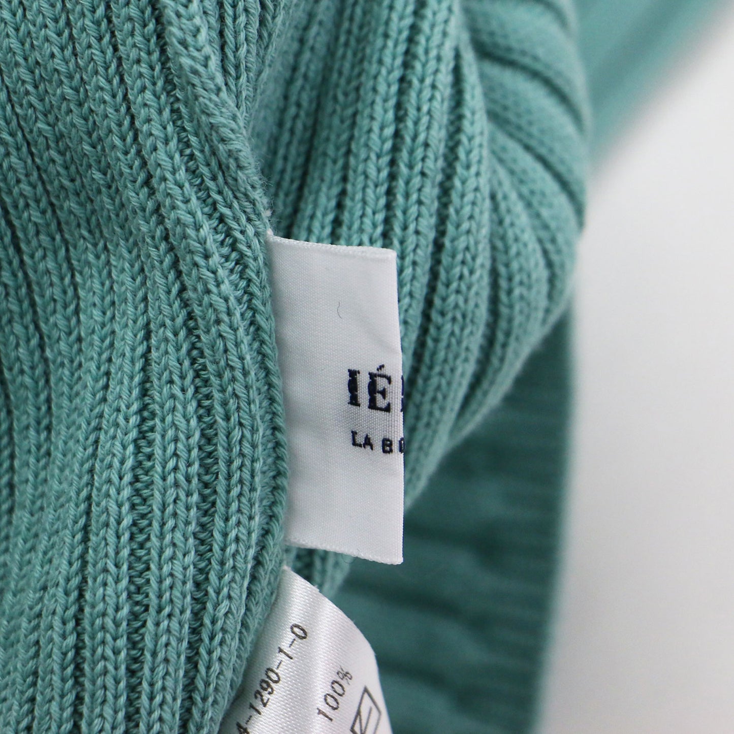 24春夏 LA BOUCLE PEATH リブノースリーブ プルオーバー / ニット Vネック コットン