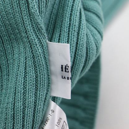 24春夏 LA BOUCLE PEATH リブノースリーブ プルオーバー / ニット Vネック コットン