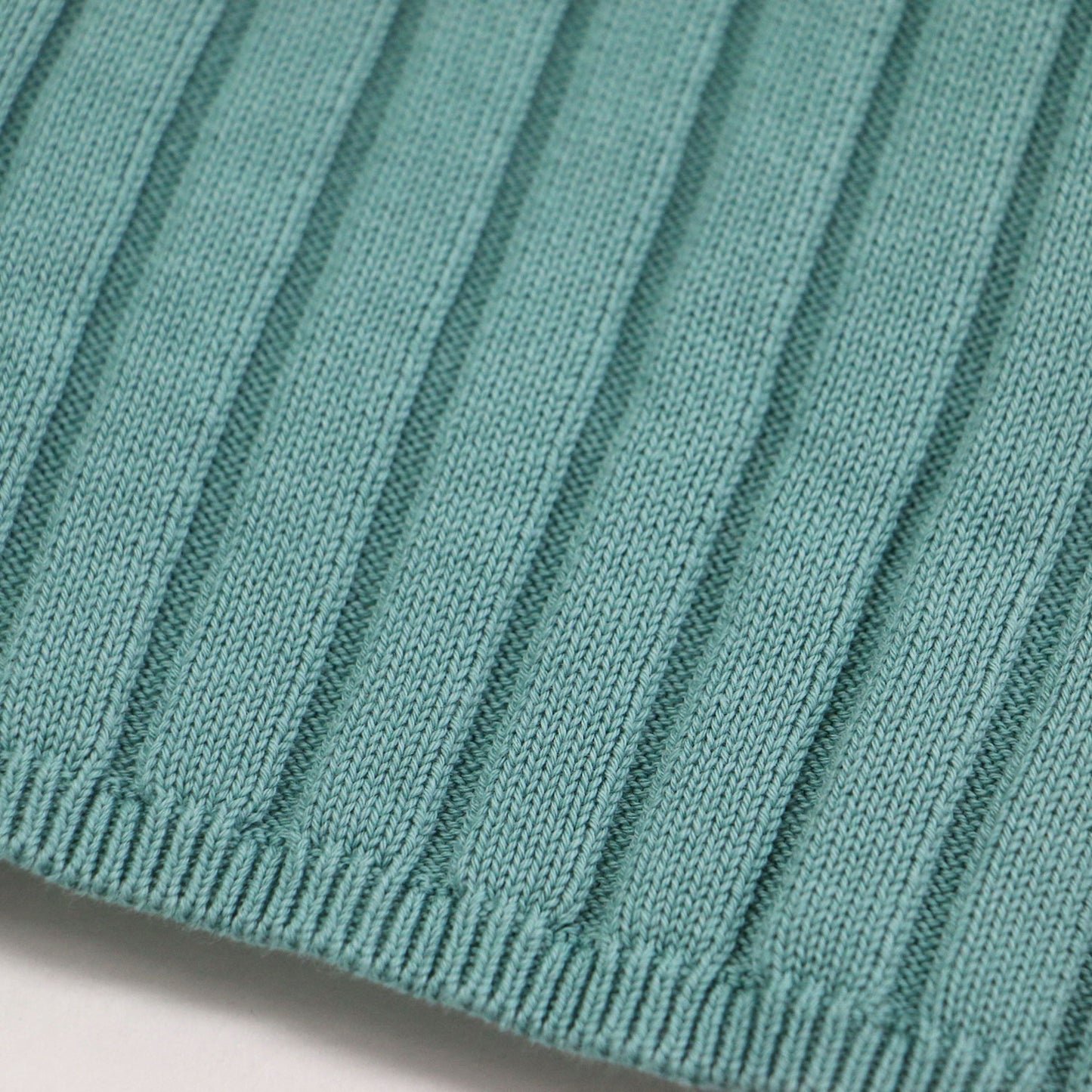 24春夏 LA BOUCLE PEATH リブノースリーブ プルオーバー / ニット Vネック コットン