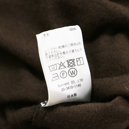 ウールジャージー クルーネック カットソー / プルオーバー 長袖 オーバーサイズ