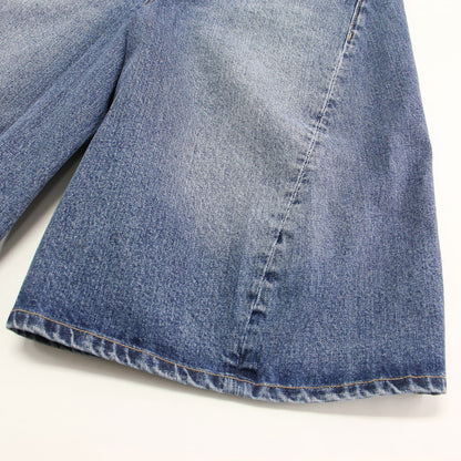 × SHIPS 別注 25秋冬 デニム バミューダ ショーツ / ハーフパンツ ワイド Aライン コットン
