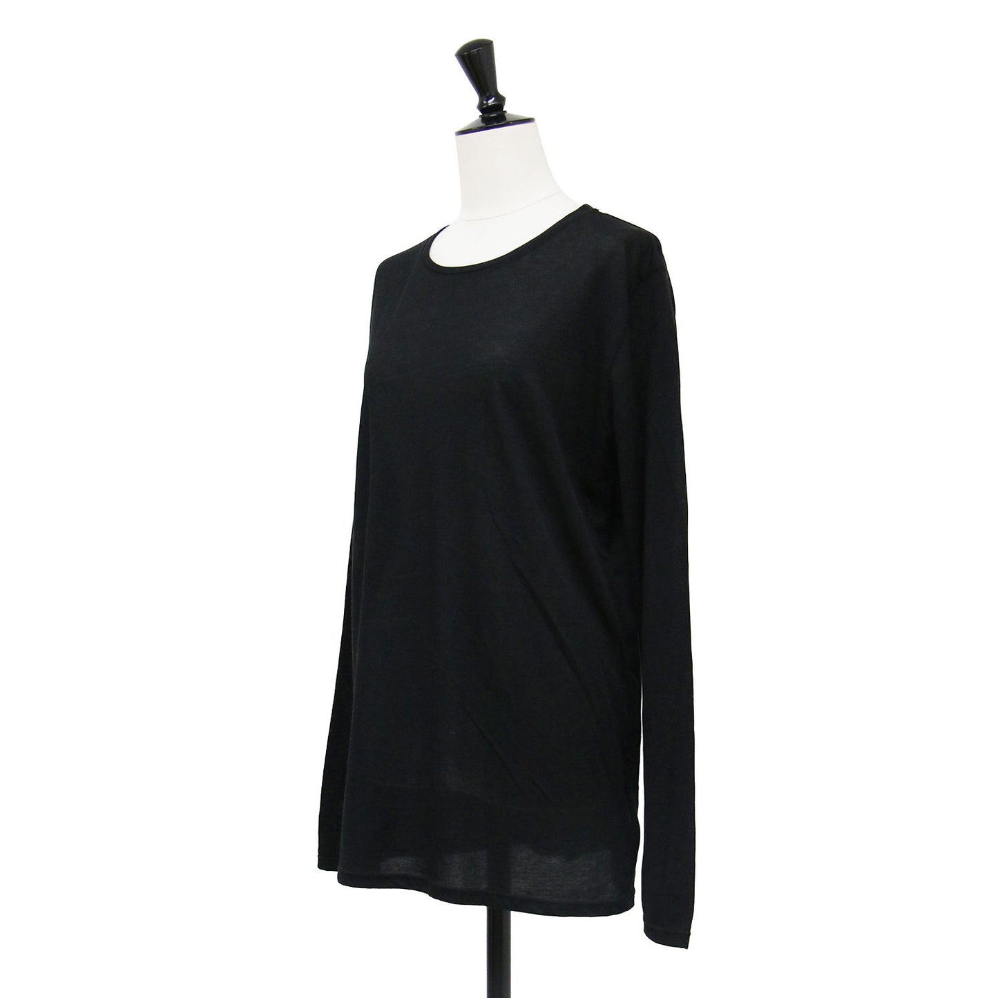 25春夏 クルーネック シアー ロング Tシャツ / カットソー 長袖 コットン