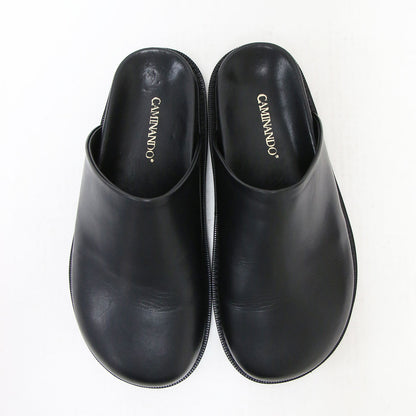 25秋冬 レザー クロッグ サンダル / CLOG SANDALS サボ スリッパ ボリュームソール ラウンドトゥ