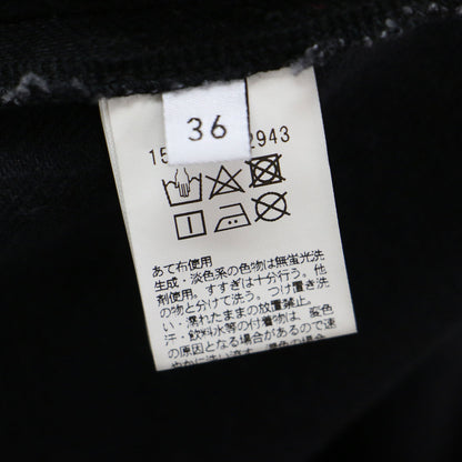 24秋冬 ブラックデニム ステッチ スカート / ミニ丈 台形 コットン