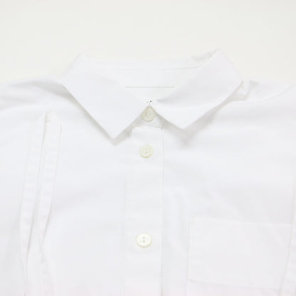 25秋冬 リボン シャツ 300IA730-1691 / RIBBON SHIRT ブラウス 長袖 フリンジ オーバーサイズ コットン